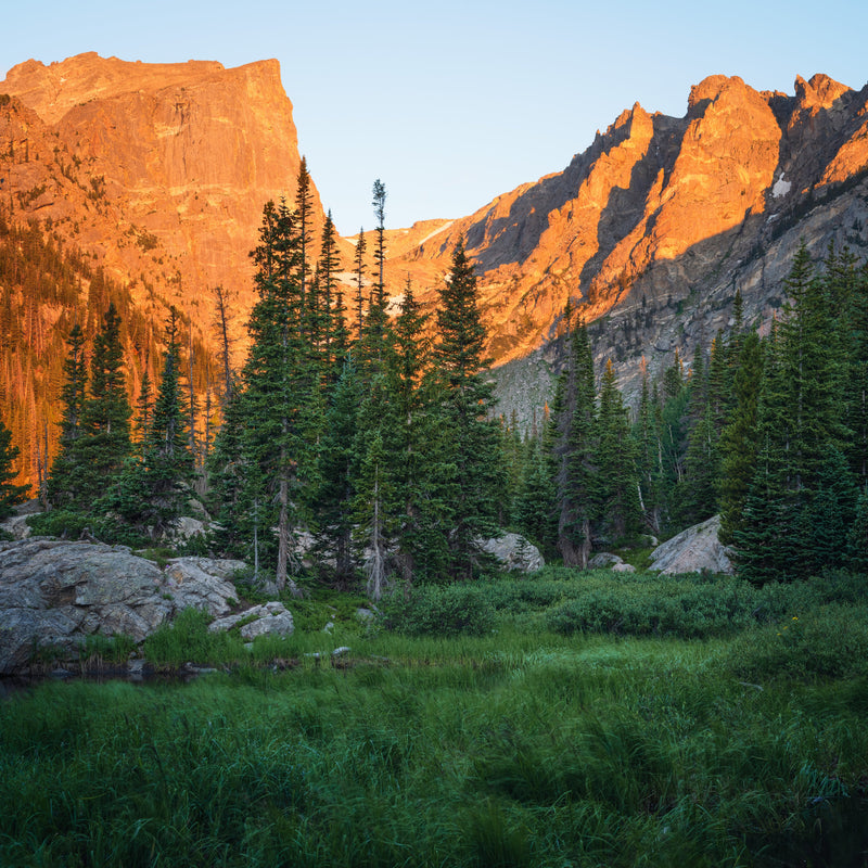 Hallett Peak and Flattop at Sunrise
