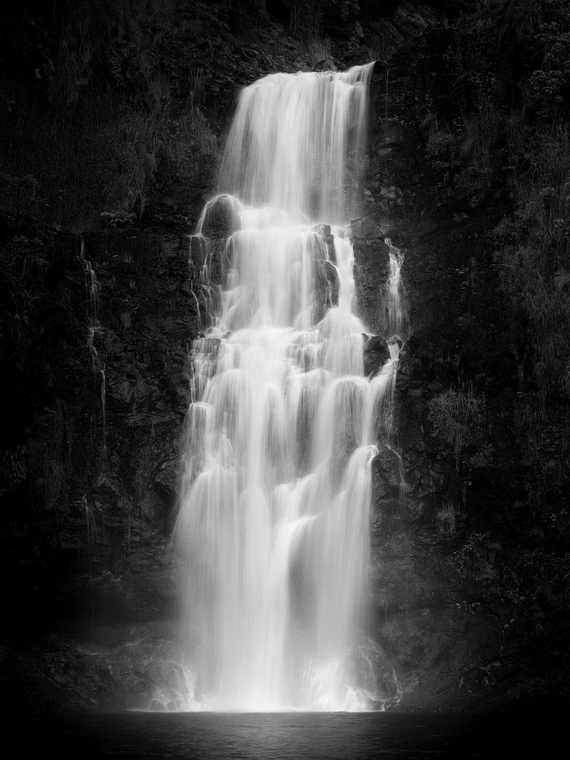Kulaniapia Falls in Black and White