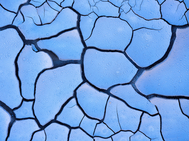 Mud Cracks in Blue