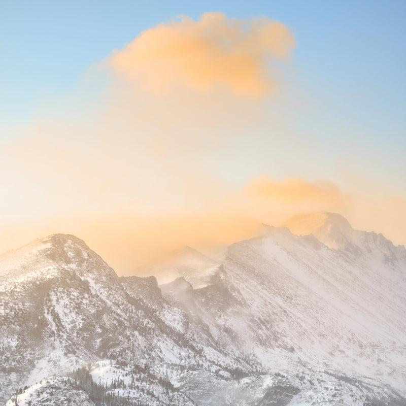 Orange Clouds Above Storm Peak