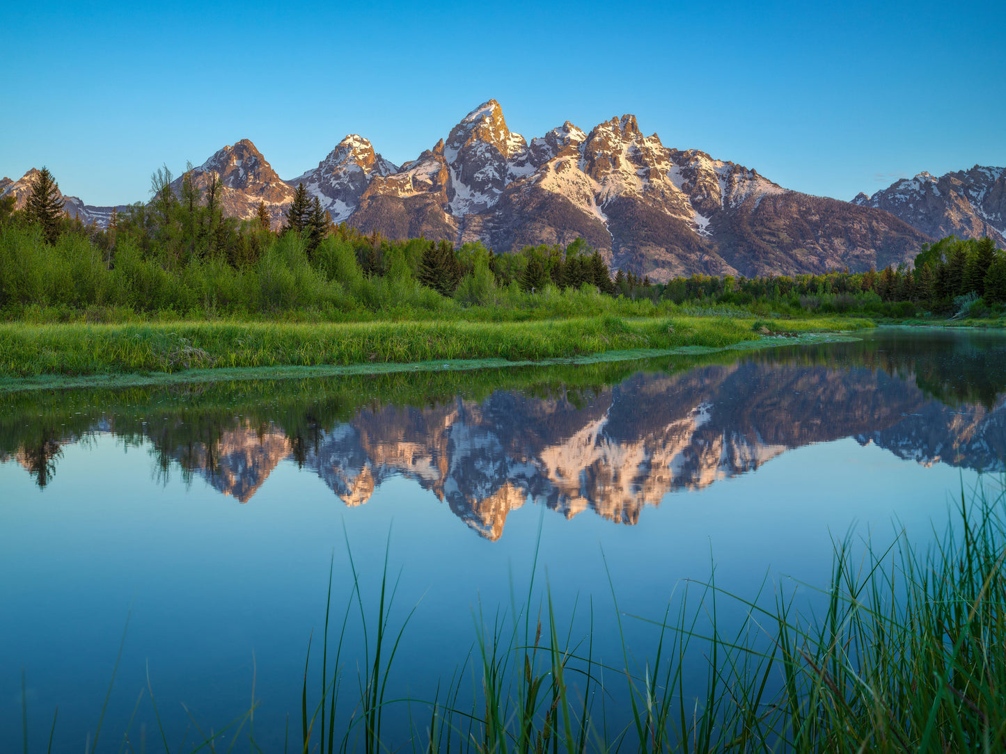 Tetons Reflection at Sunrise